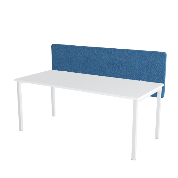 modrá protihluková stena na stole na bielom pozadí